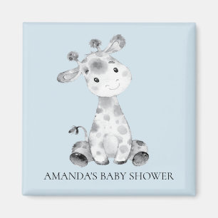 Aimant de faveur de baby shower de girafe