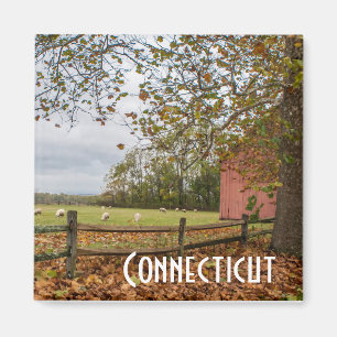 Aimant de ferme d'automne du Connecticut