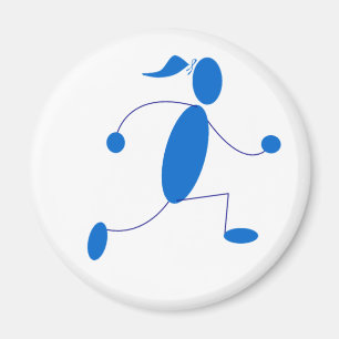 Aimant de fille de coureur