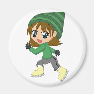 Aimant de fille de patinage