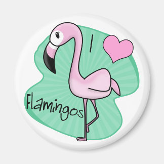 Aimant de Flamant rose Kawaii