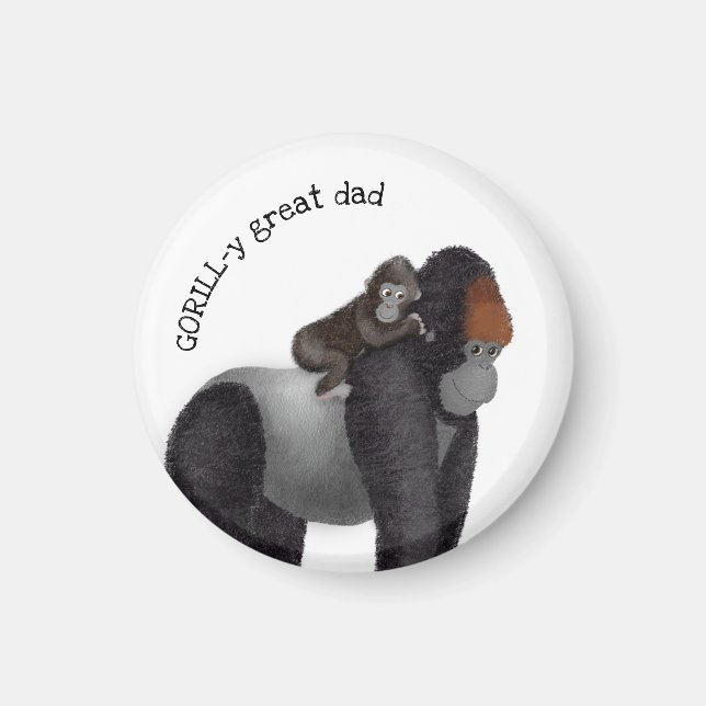 Aimant de Gorilla et bébé "grand père" (Devant)
