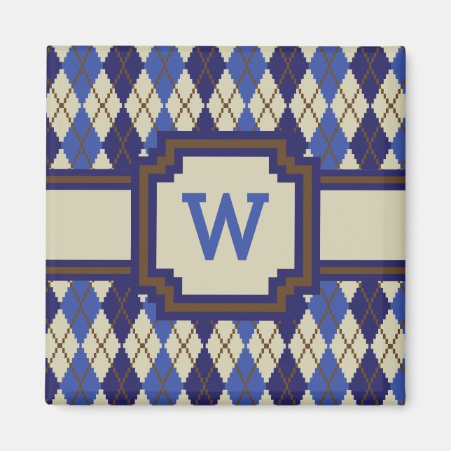 Aimant de Jacquard à la scone de bleuet (Devant)