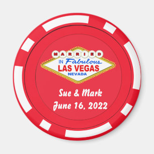 Aimant de jeton de poker Marié à Las Vegas 2022