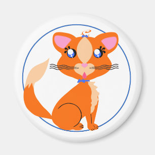 Aimant de Kitty Toon de gingembre