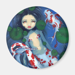 Aimant de "Koi Pond Mermaid"
