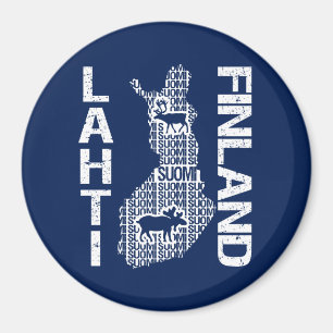 Aimant de la carte de la FINLANDE - Lahti