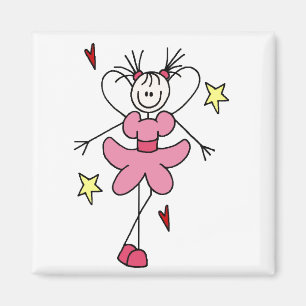 Aimant de la figure d'angle rose