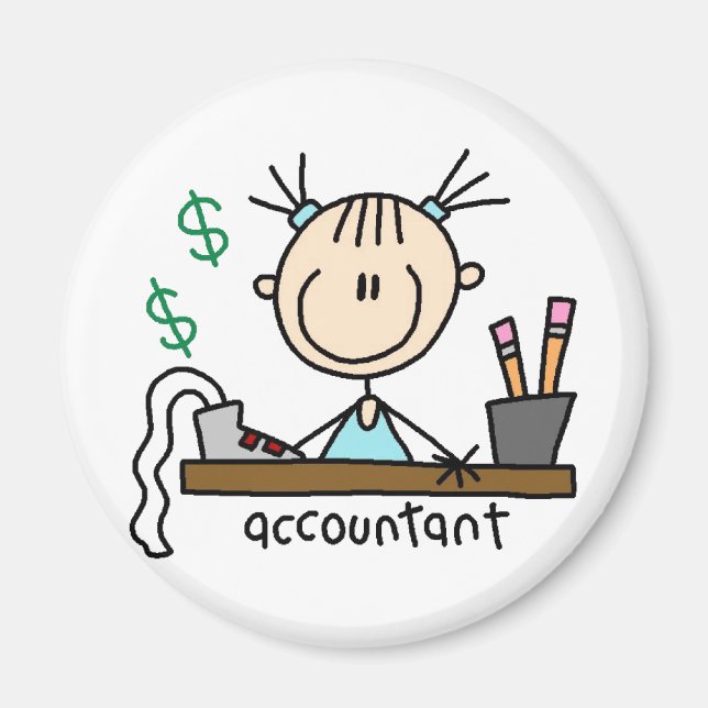 Aimant de la figure de l'étiquette comptable (Devant)