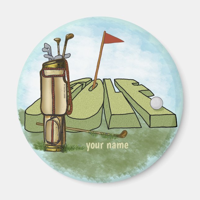 Aimant de la journée de golf (Devant)