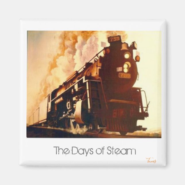 Aimant De la peinture ''The Days of Steam'' de Bruce (Devant)