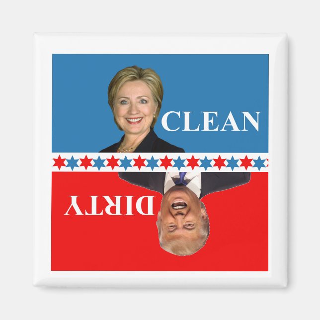 Aimant de lave-vaisselle Clinton Trump (Devant)