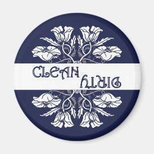 Aimant de lave-vaisselle de pavot de Nouveau d'art