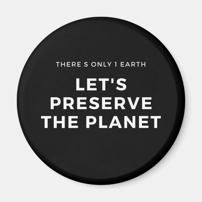 Aimant De l'environnement sensibilisation au changement c (Devant)