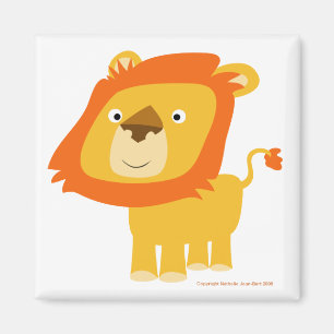 Aimant de lion caricaturale