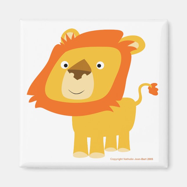 Aimant de lion caricaturale (Devant)