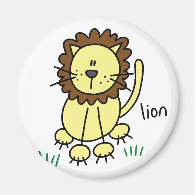 Aimant de lion de bâton (Devant)
