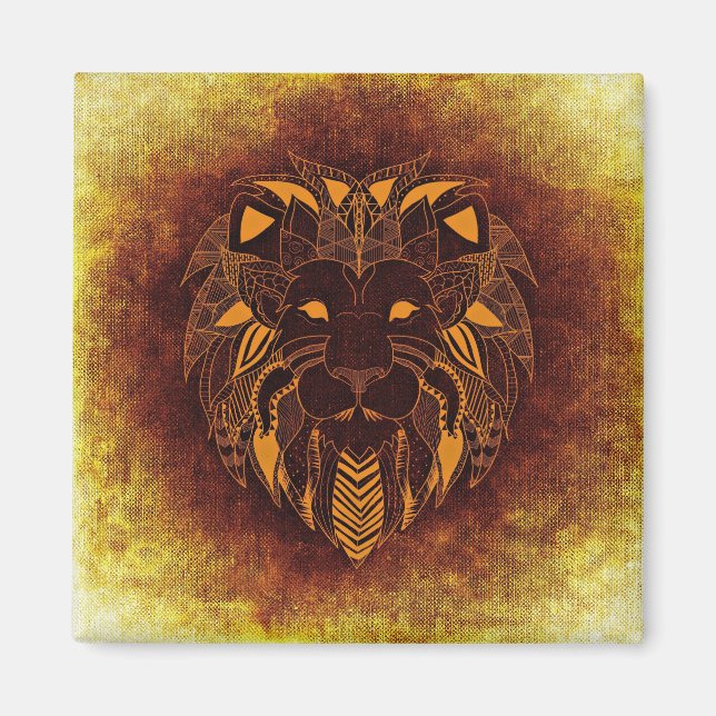 aimant de lion tribal (Devant)