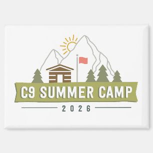Aimant de logo du camp d'été C9 2026