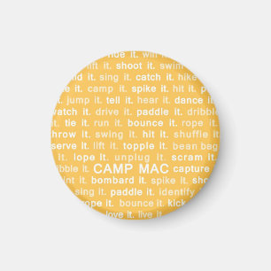Aimant de Mac de camp (le jaune le font)