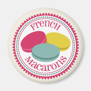 Aimant de Macarons de trois Français
