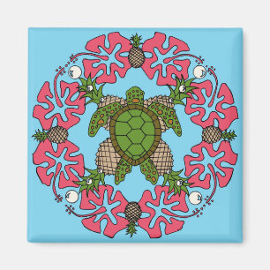 Aimant de Mandala de tortue de mer