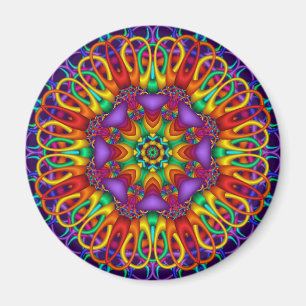Aimant de mandala décoratif abstrait