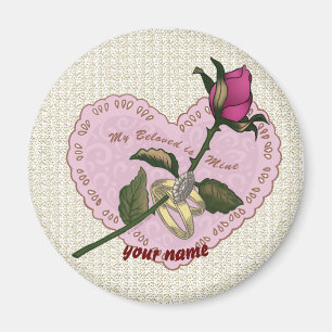 Aimant de mariage de Rose de mine bien-aimé