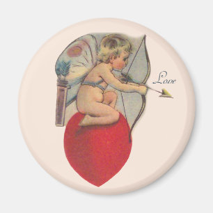 Aimant de message de la Saint-Valentin de Cupidon