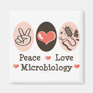 Aimant de microbiologie d'amour de paix