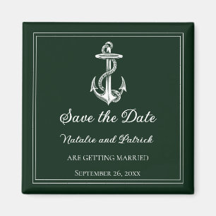 Aimant de mise à jour de date de mariage vert émer