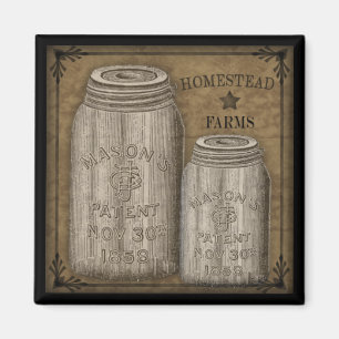 Aimant de mise en boîte primitif de pot de ferme