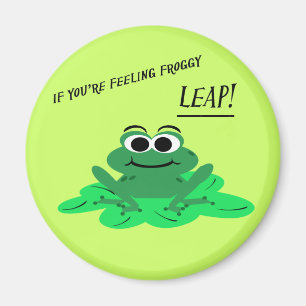 Aimant de motivation de grenouille mignonne de