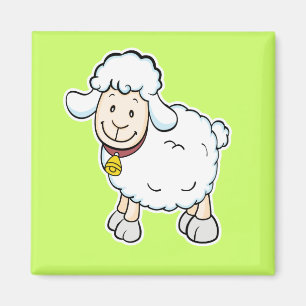 Aimant de moutons blancs