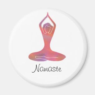 Aimant de Namaste de fille de yoga