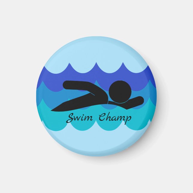 Aimant de natation personnalisé (Devant)