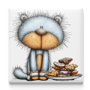 Aimant de Noël Blue Cat Cookies