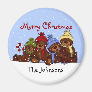 Aimant de Noël de famille d'ours