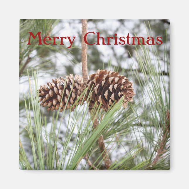 Aimant de Noël de pin (Devant)