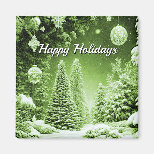 Aimant de Noël des arbres verts