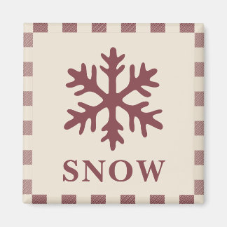 Aimant de Noël Flocon de Neige Bourguignon Rustiqu