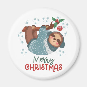 Aimant de Noël Paresseux Fainéant