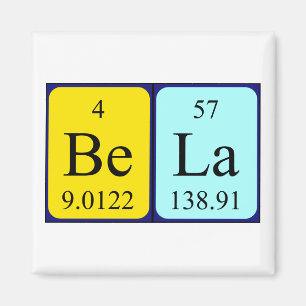 aimant de nom de table périodique Bela