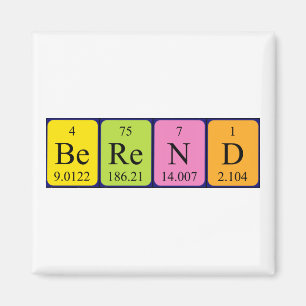 Aimant de nom de table périodique Berend