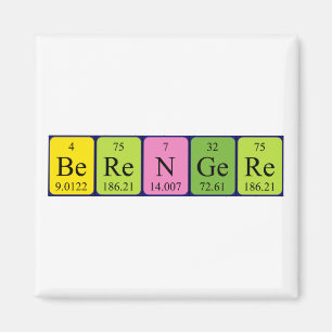 Aimant de nom de table périodique Berengere