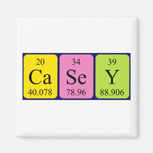 Aimant de nom de table périodique Casey