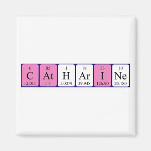 Aimant de nom de table périodique Catharine