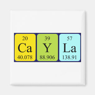 Aimant de nom de table périodique Cayla