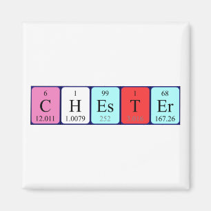 aimant de nom de table périodique Chester
