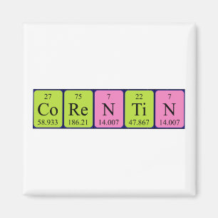 aimant de nom de table périodique Corentin